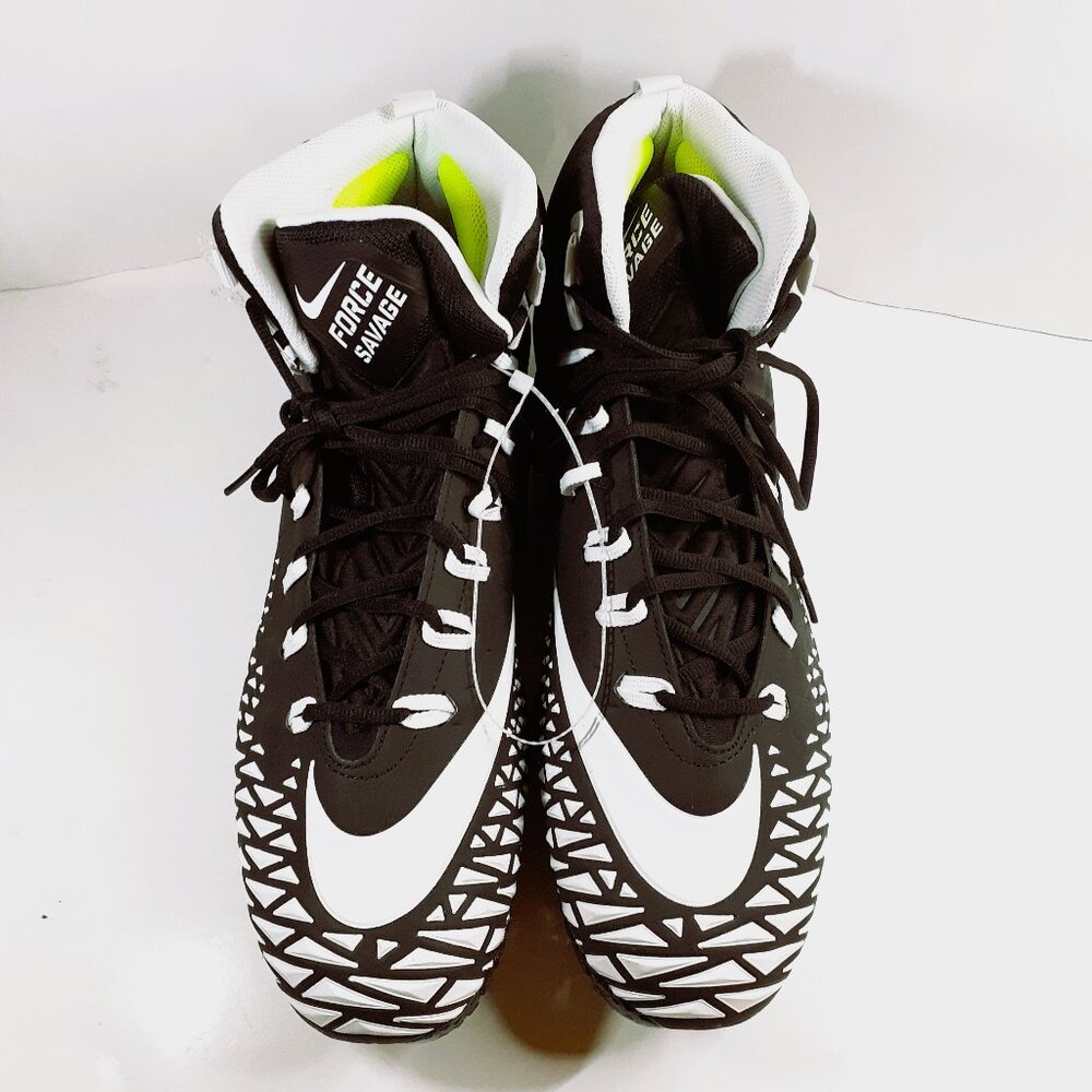 NIKE FORCE SAVAGE 880144-012-SZ 16 US FOOTBALL CLEATS - NEW W/DEFECTS-OPN BX-